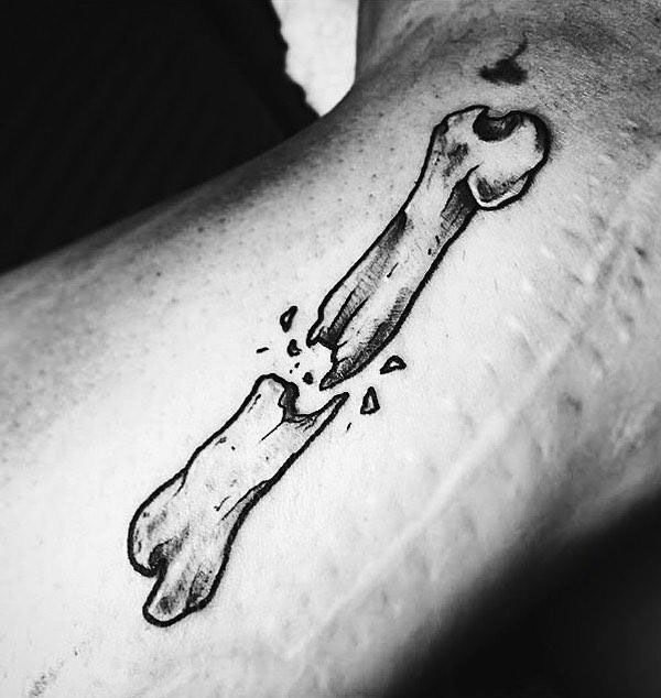 30 Unique Broken Bone Tattoos You Can Copy