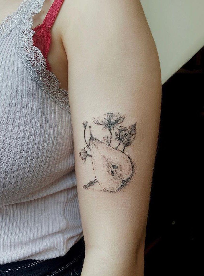 30 Pretty Pear Tattoos You Must Love