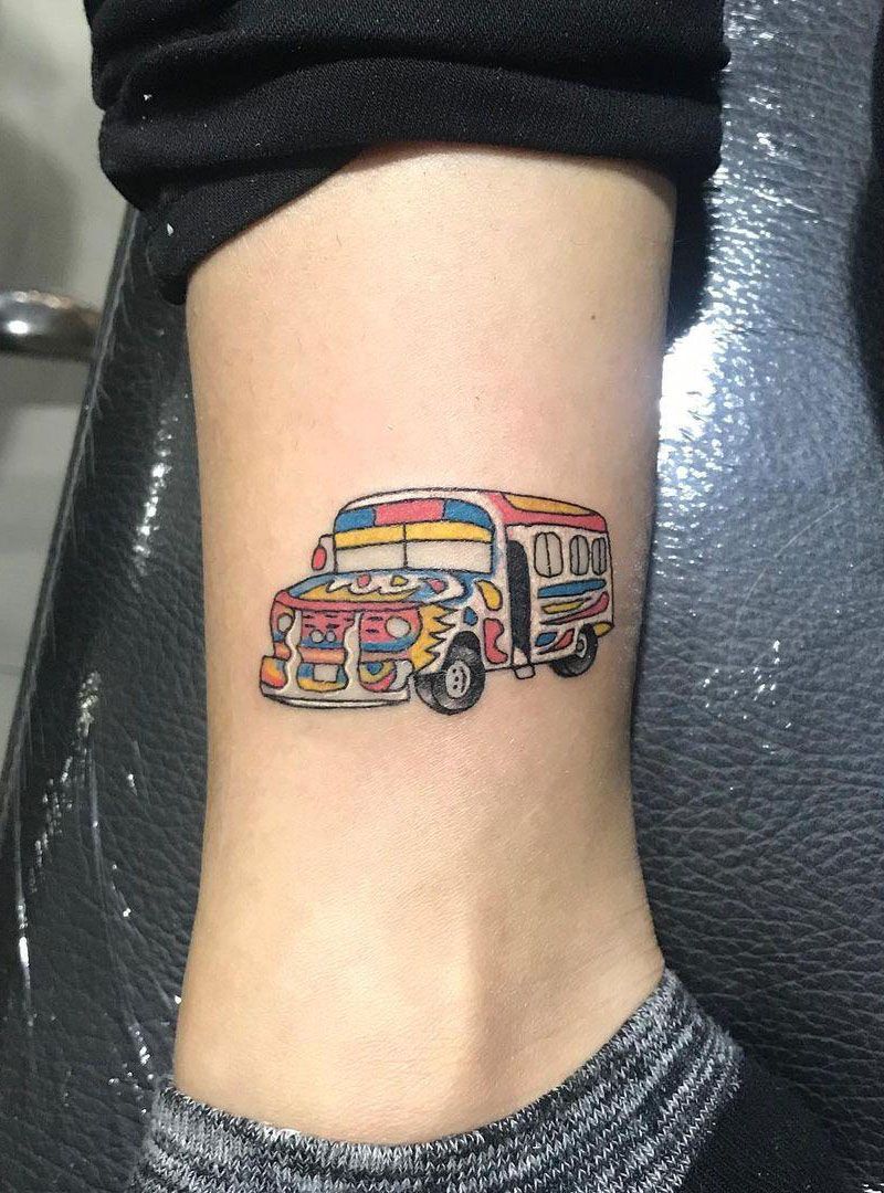 30 Pretty Bus Tattoos You Can Copy