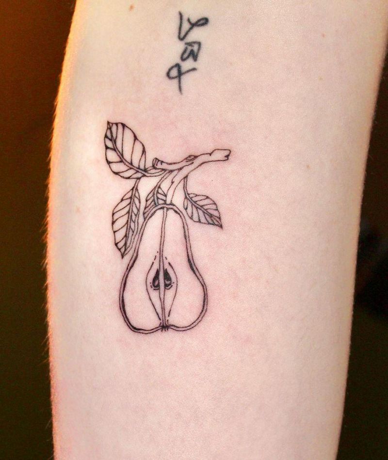 30 Pretty Pear Tattoos You Must Love