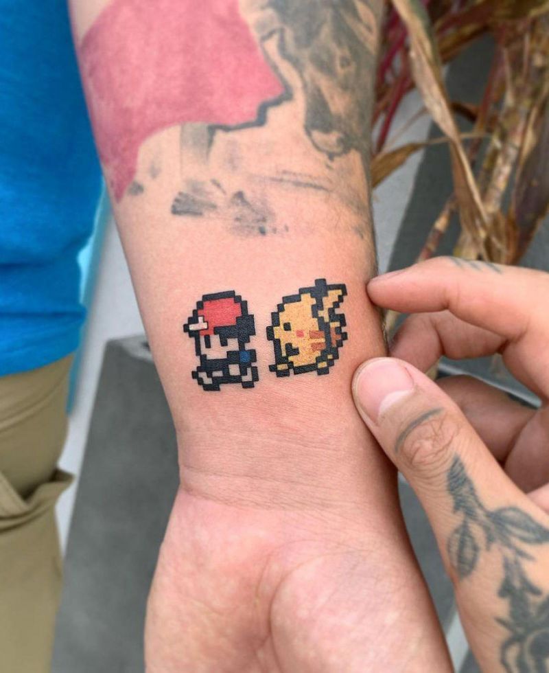 30 Pretty Pixel Tattoos You Need to Copy