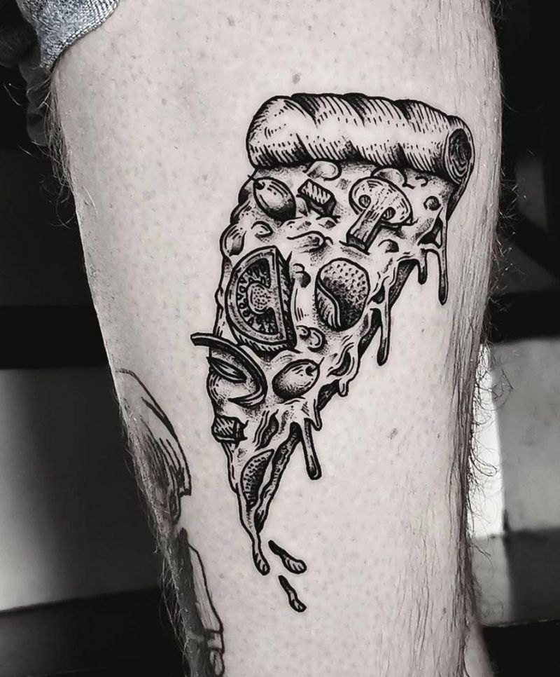 30 Elegant Pizza Tattoos for Your Inspiration