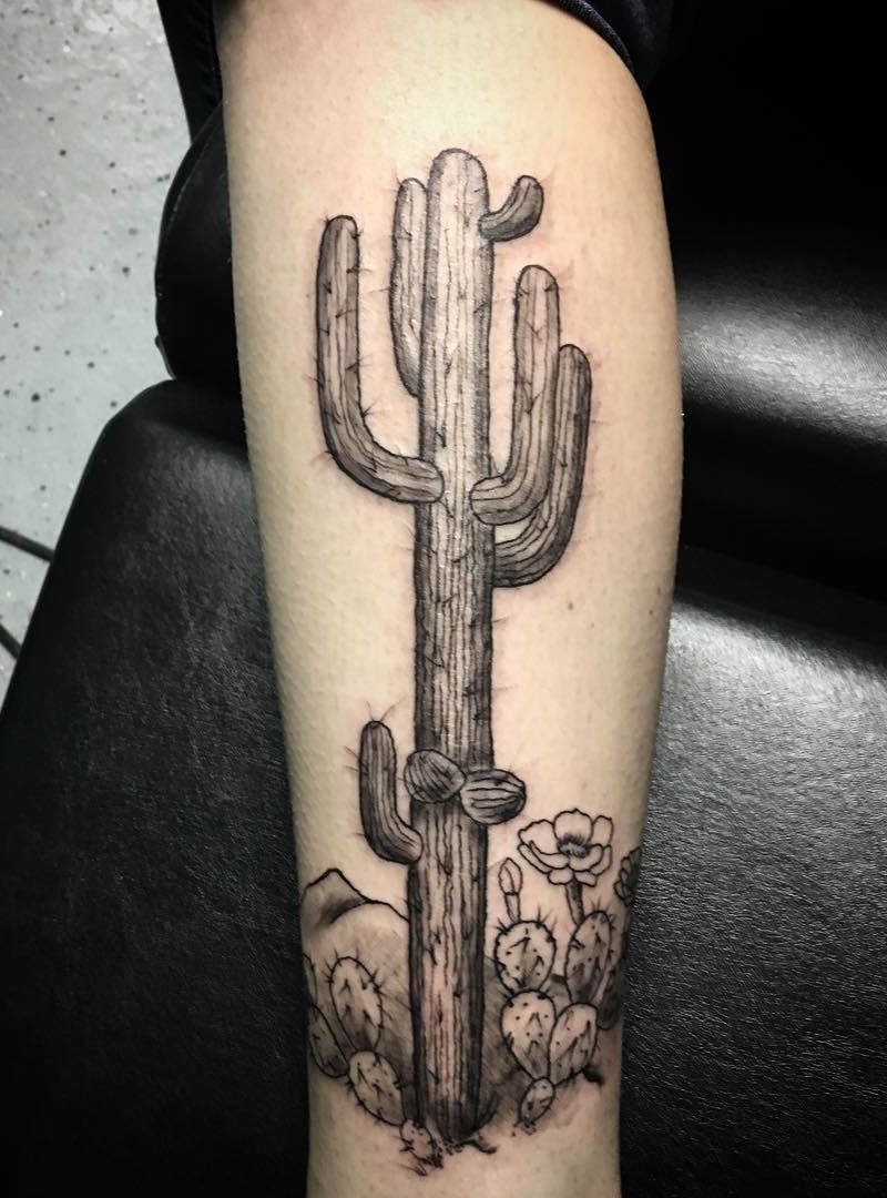 30 Pretty Saguaro Tattoos You Will Love