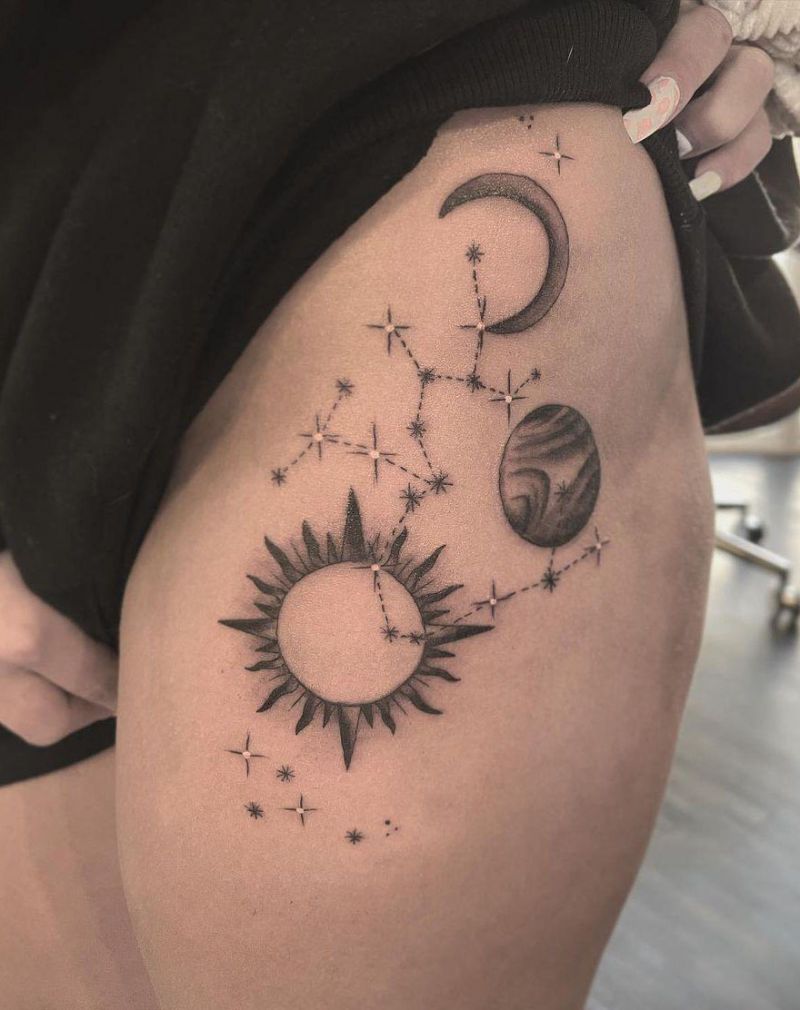 30 Pretty Solar System Tattoos You Must Love