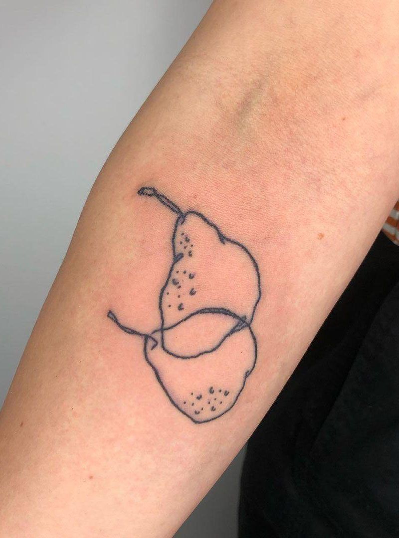 30 Pretty Pear Tattoos You Must Love