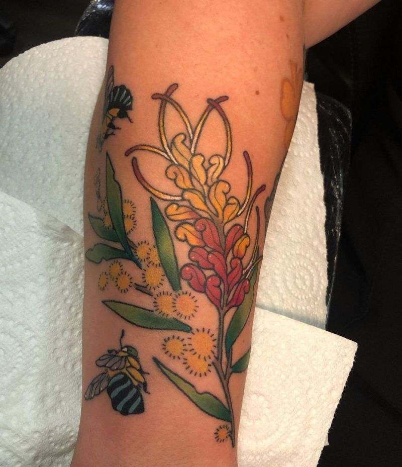 30 Pretty Wattle Tattoos You Need to Copy