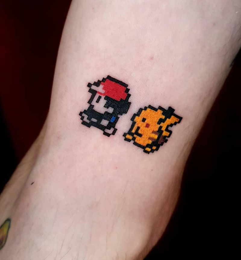 30 Pretty Pixel Tattoos You Need to Copy