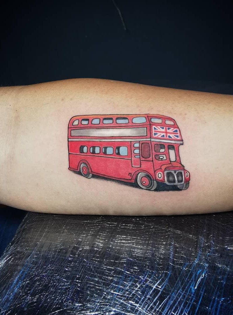 30 Pretty Bus Tattoos You Can Copy