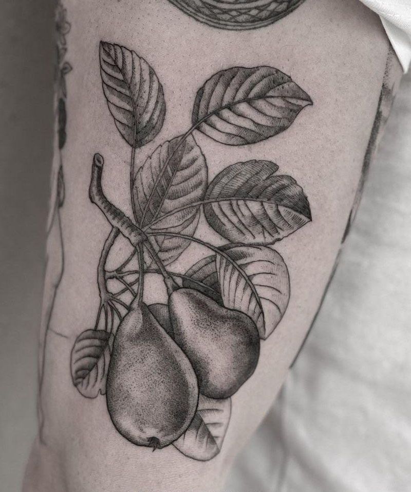 30 Pretty Pear Tattoos You Must Love