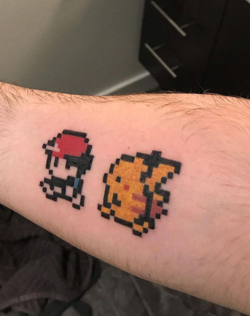 30 Pretty Pixel Tattoos You Need to Copy