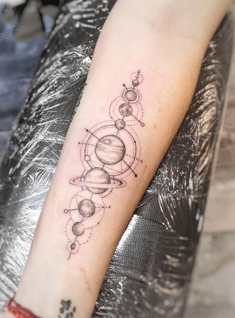 30 Pretty Solar System Tattoos You Must Love