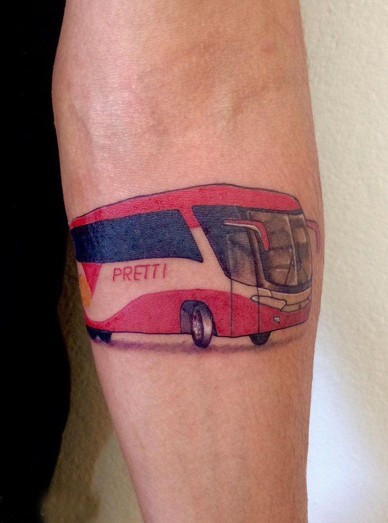 30 Pretty Bus Tattoos You Can Copy