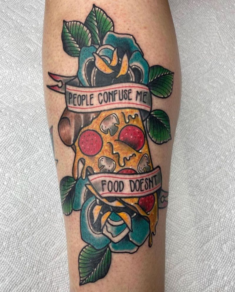 30 Elegant Pizza Tattoos for Your Inspiration