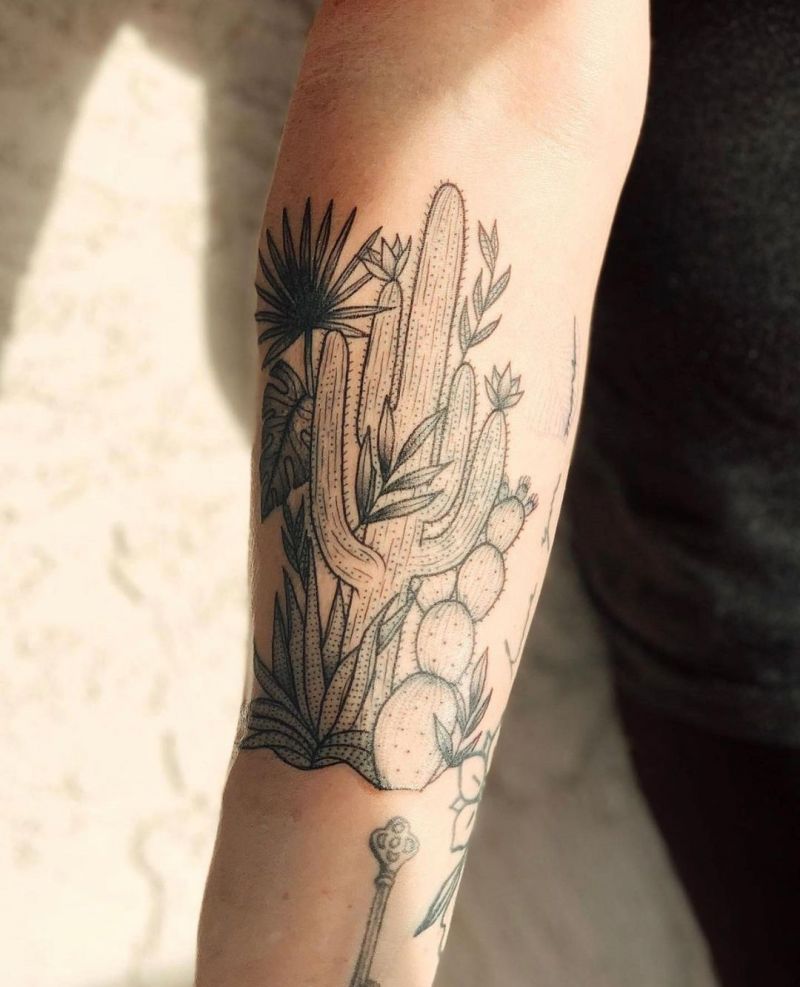 30 Pretty Saguaro Tattoos You Will Love