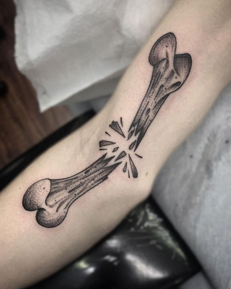 30 Unique Broken Bone Tattoos You Can Copy