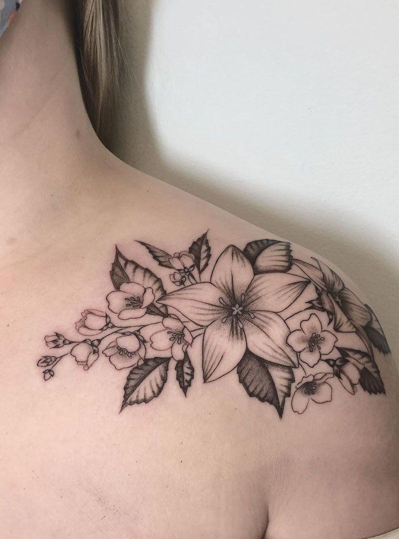 30 Pretty Jasmine Tattoos You Must Love