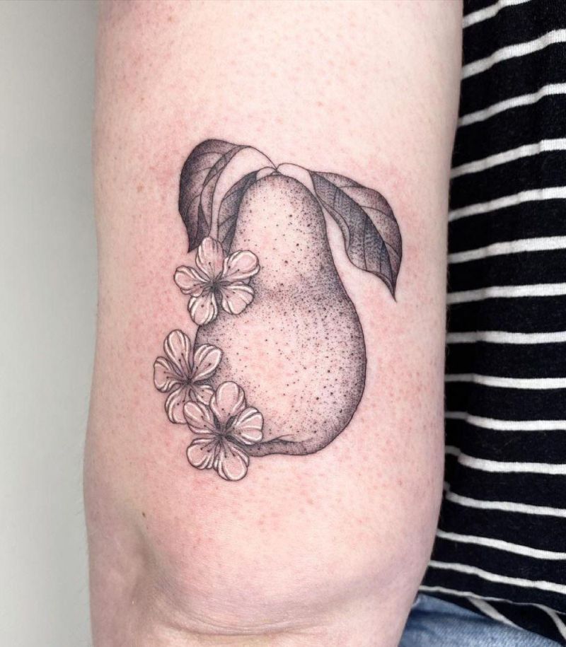 30 Pretty Pear Tattoos You Must Love