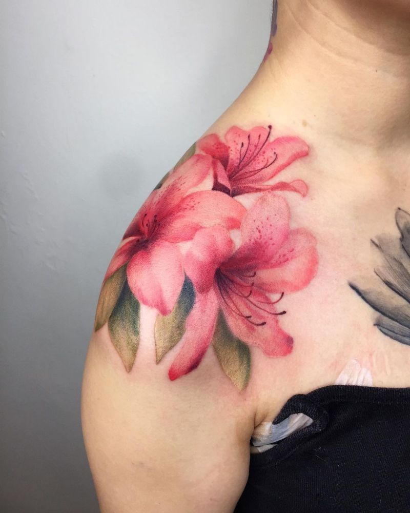 30 Elegant Azalea Tattoos You Need to Copy