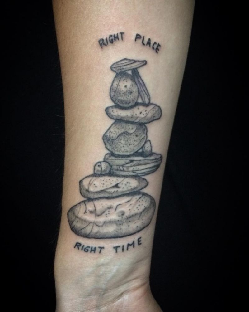 30 Unique Cairn Tattoos for Your Inspiration