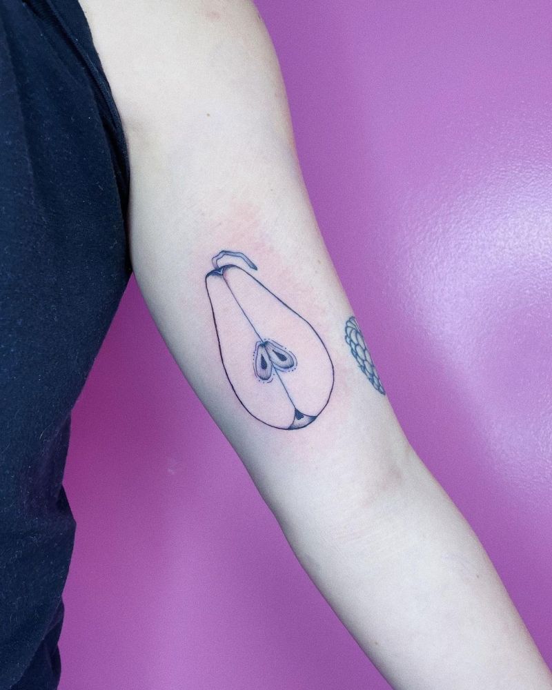 30 Pretty Pear Tattoos You Must Love