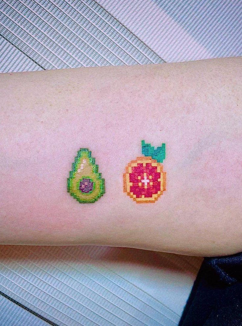 30 Pretty Pixel Tattoos You Need to Copy