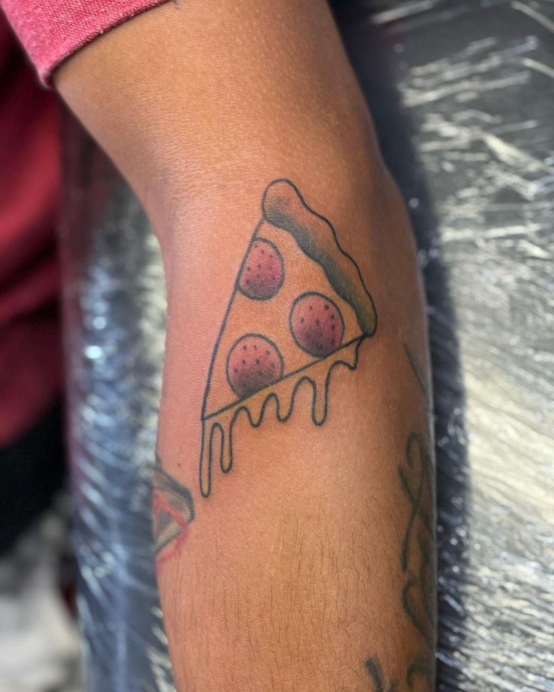 30 Elegant Pizza Tattoos for Your Inspiration