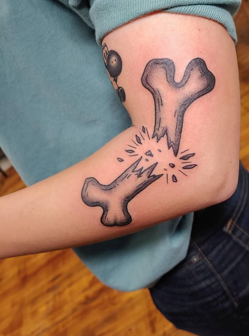 30 Unique Broken Bone Tattoos You Can Copy