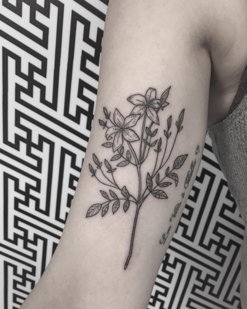 30 Pretty Jasmine Tattoos You Must Love