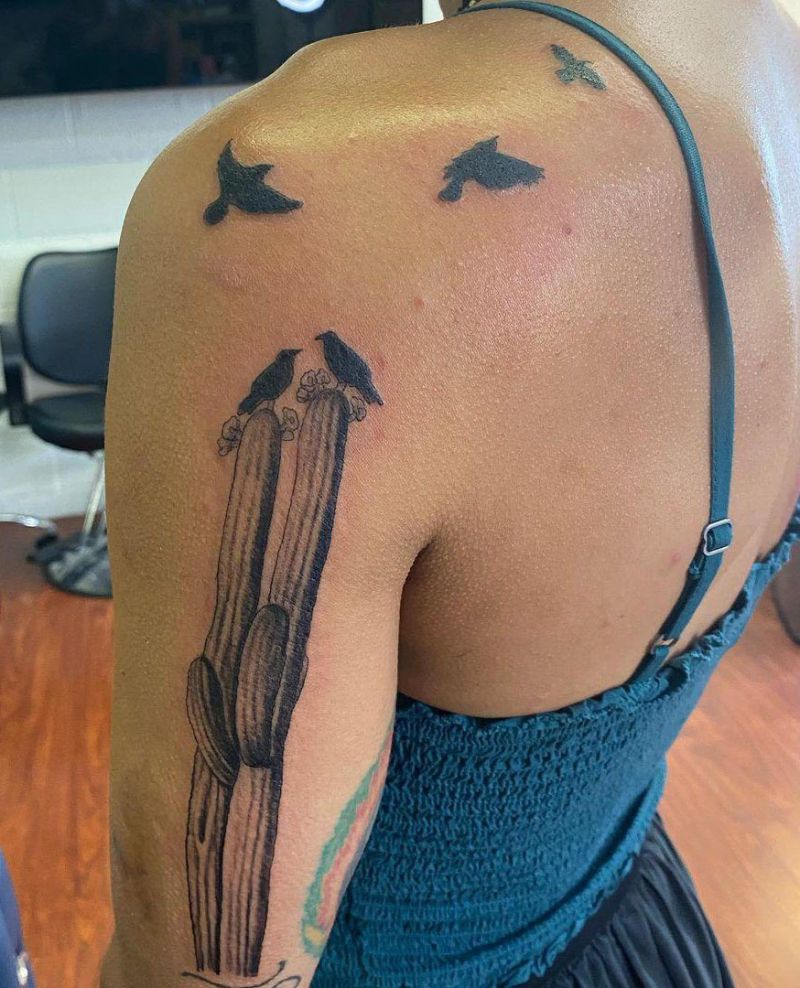 30 Pretty Saguaro Tattoos You Will Love