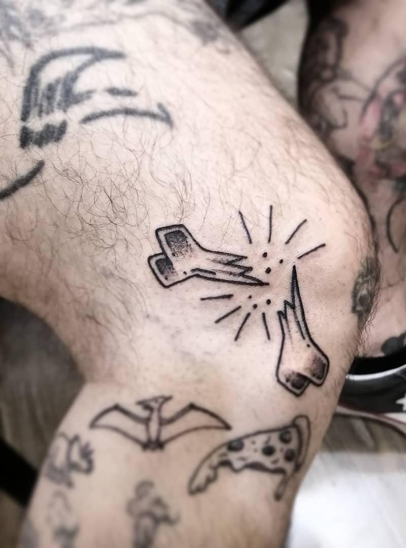 30 Unique Broken Bone Tattoos You Can Copy