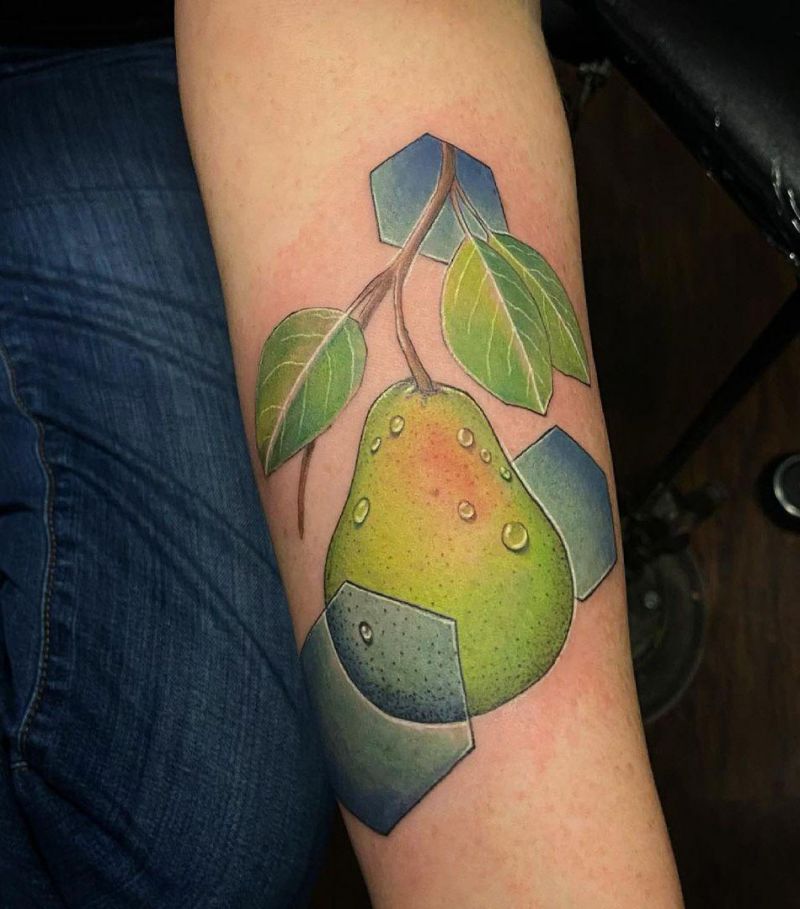 30 Pretty Pear Tattoos You Must Love