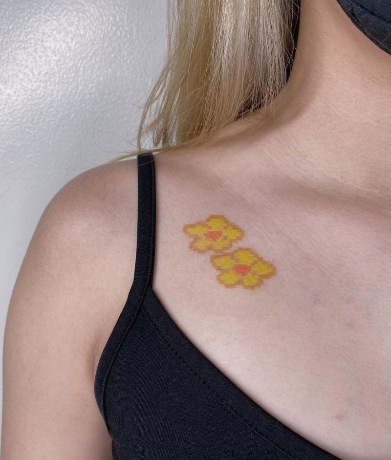 30 Pretty Pixel Tattoos You Need to Copy