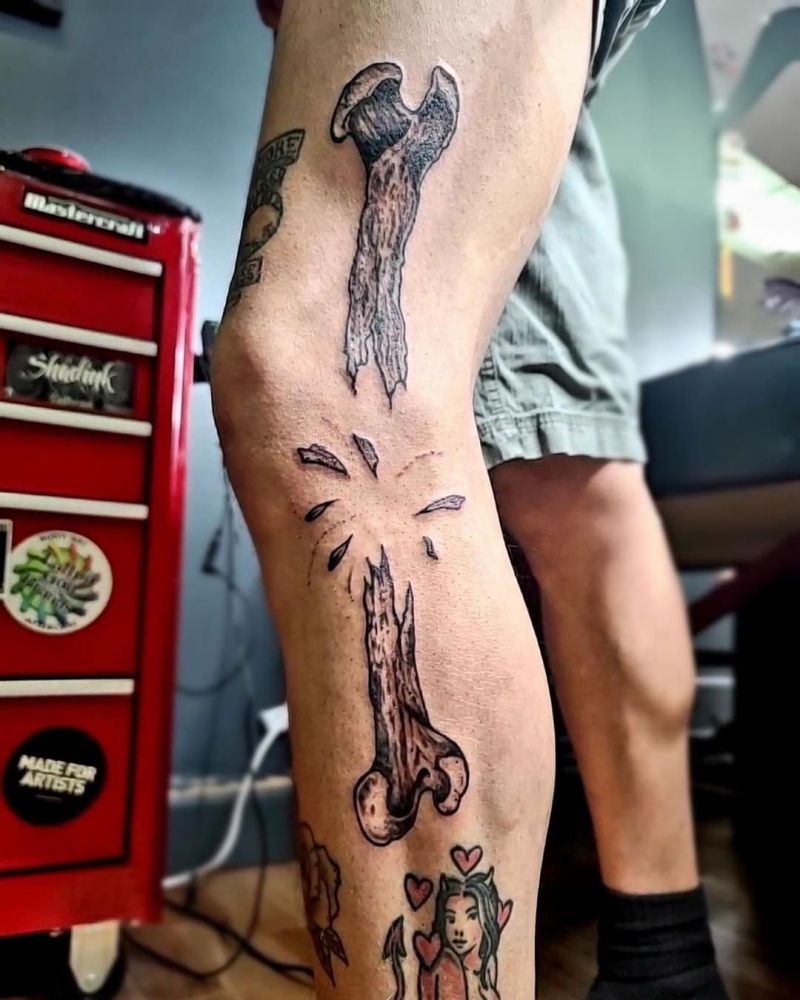 30 Unique Broken Bone Tattoos You Can Copy