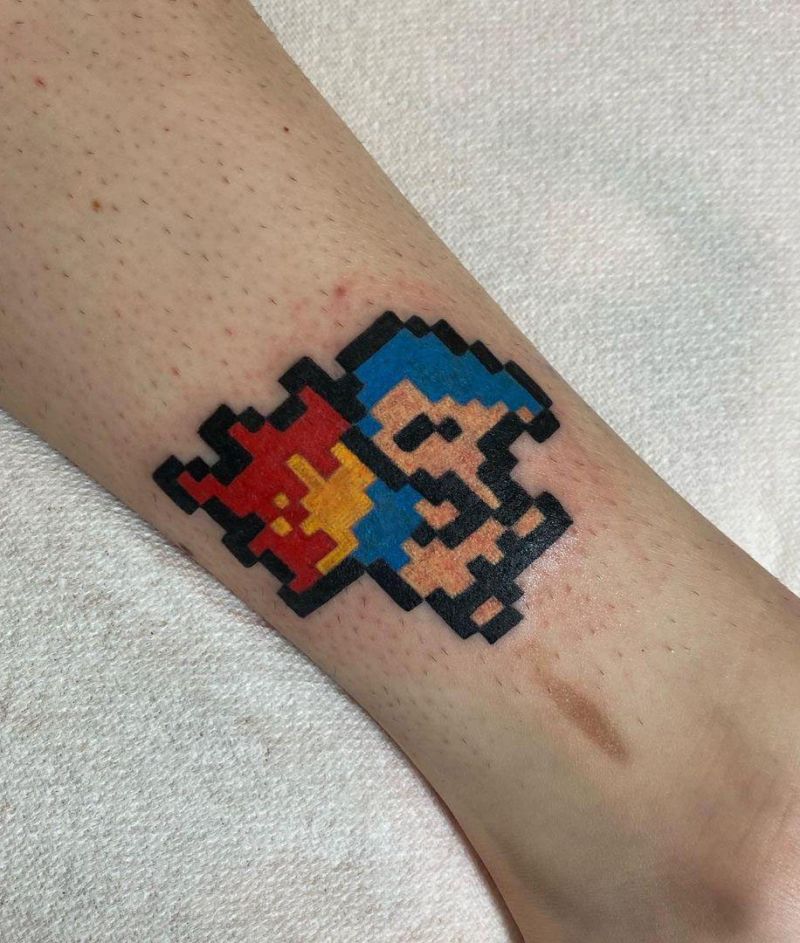 30 Pretty Pixel Tattoos You Need to Copy