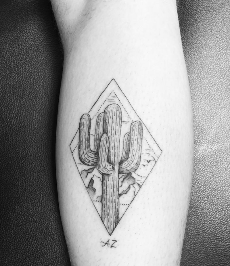 30 Pretty Saguaro Tattoos You Will Love