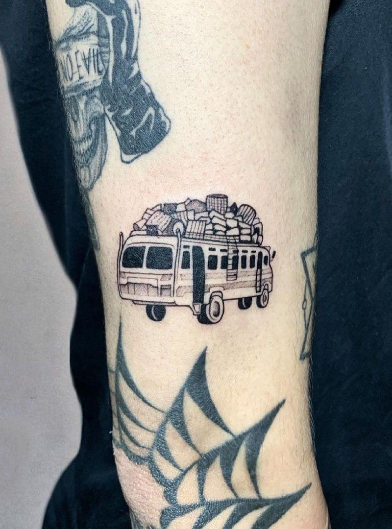 30 Pretty Bus Tattoos You Can Copy