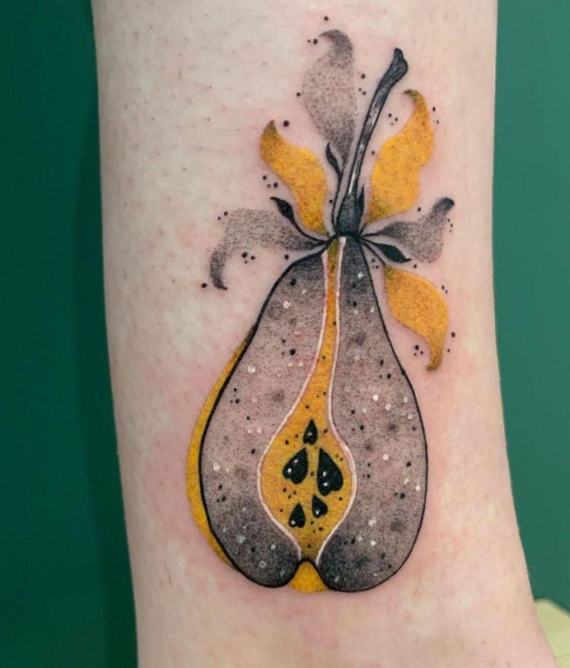 30 Pretty Pear Tattoos You Must Love