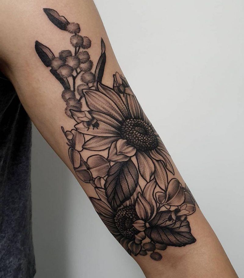 30 Pretty Wattle Tattoos You Need to Copy