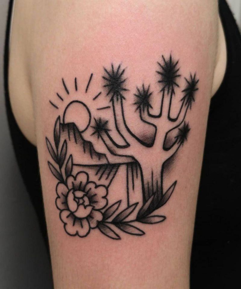 30 Pretty Joshua Tree Tattoos You Must Love