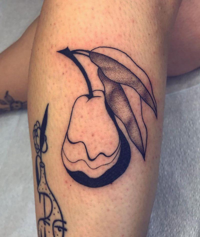 30 Pretty Pear Tattoos You Must Love