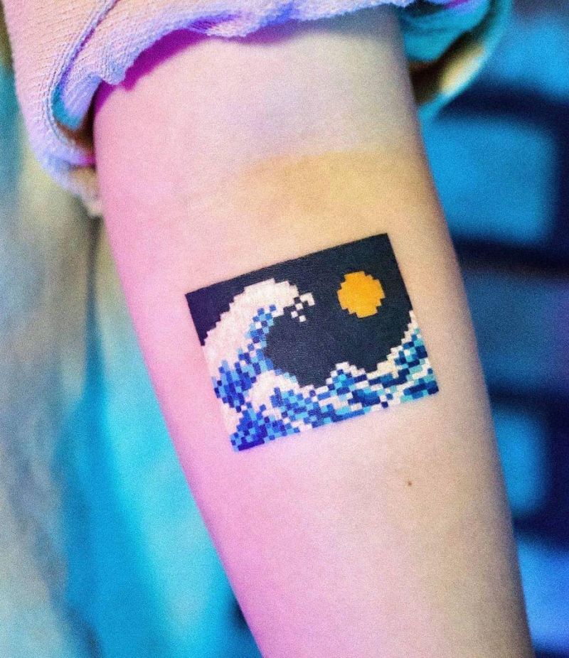 30 Pretty Pixel Tattoos You Need to Copy
