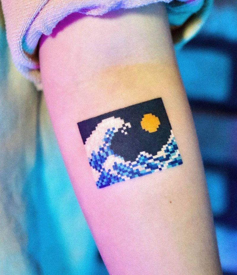 30 Pretty Pixel Tattoos You Need to Copy