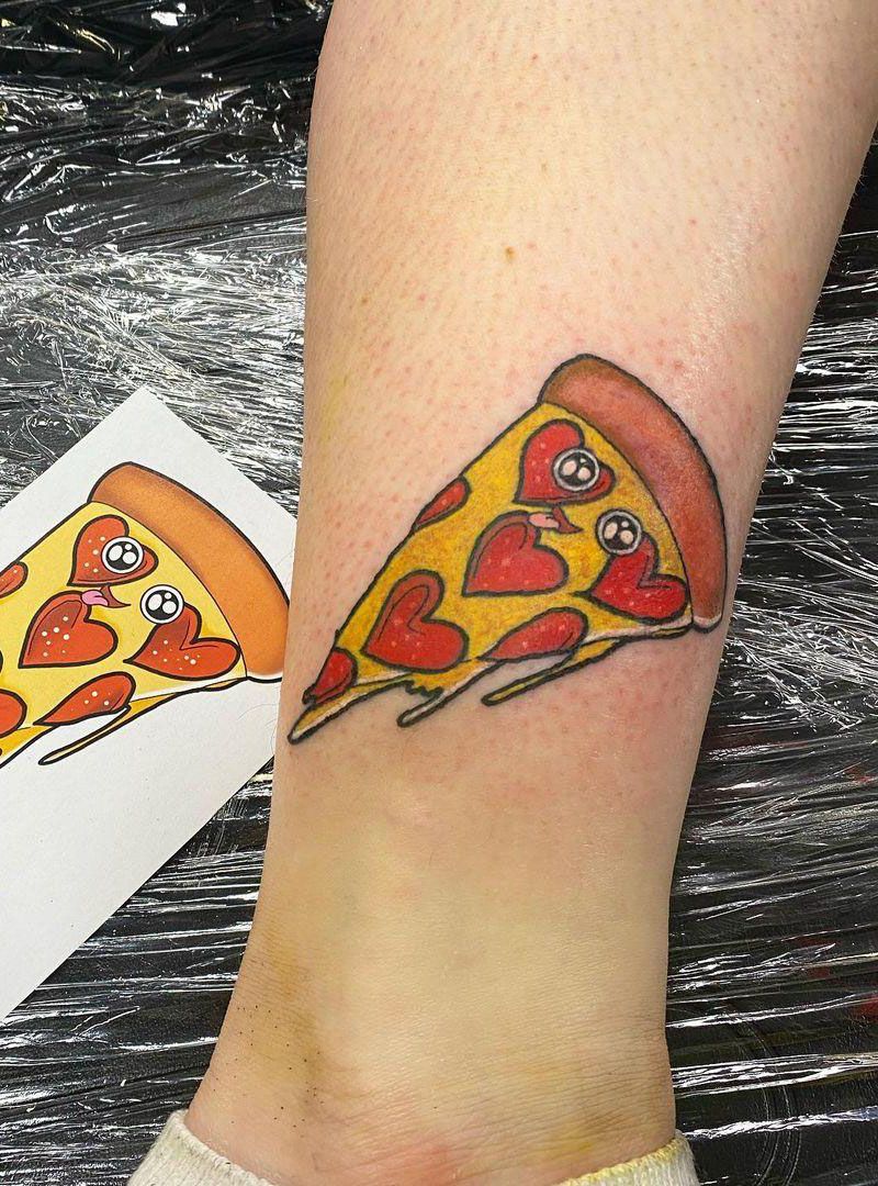 30 Elegant Pizza Tattoos for Your Inspiration