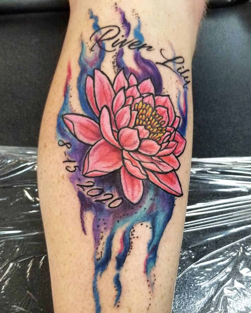 30 Perfect Water Lily Tattoos Make You Attractive