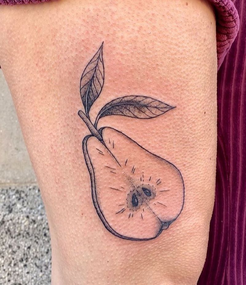 30 Pretty Pear Tattoos You Must Love