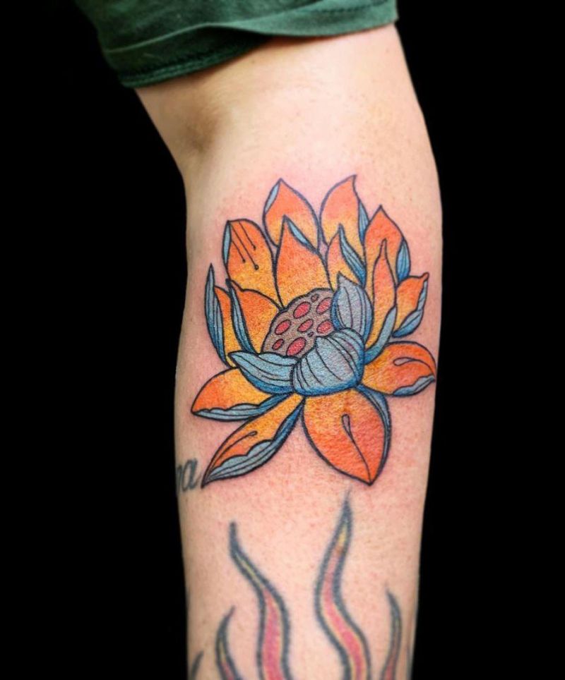 30 Perfect Water Lily Tattoos Make You Attractive