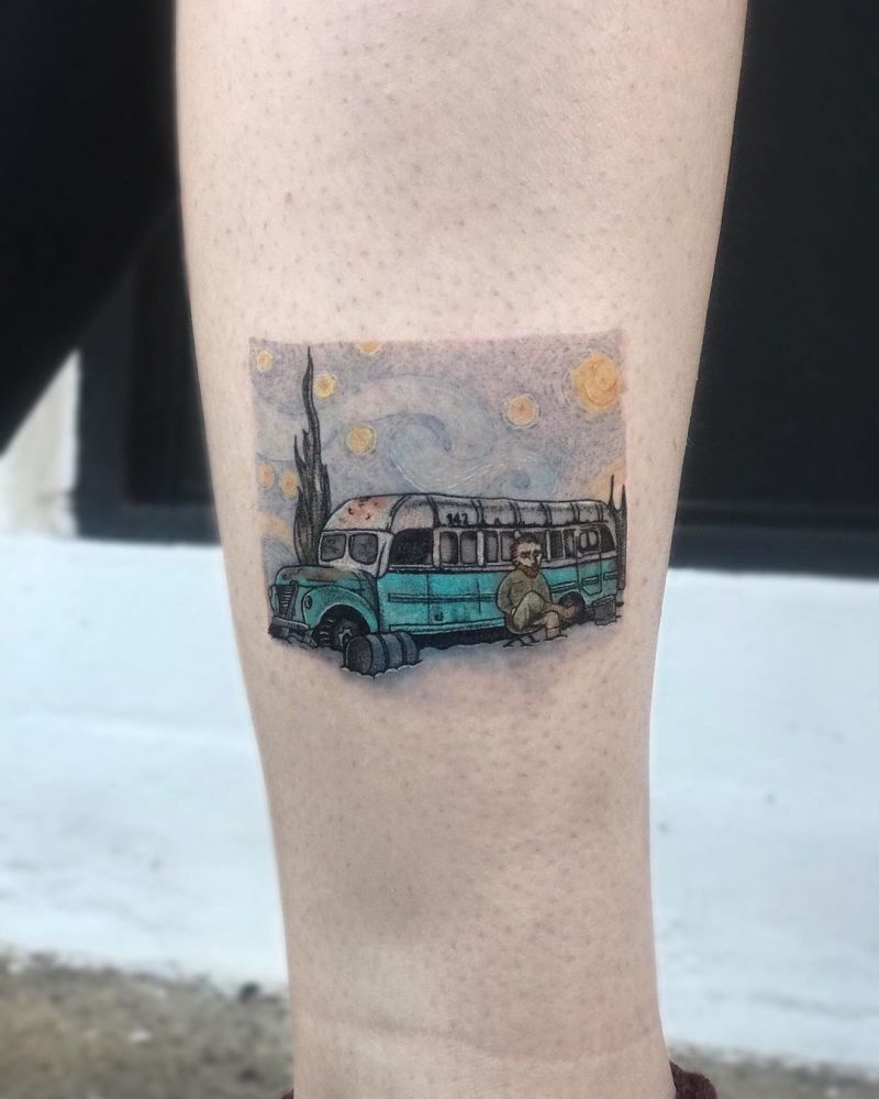 30 Pretty Bus Tattoos You Can Copy