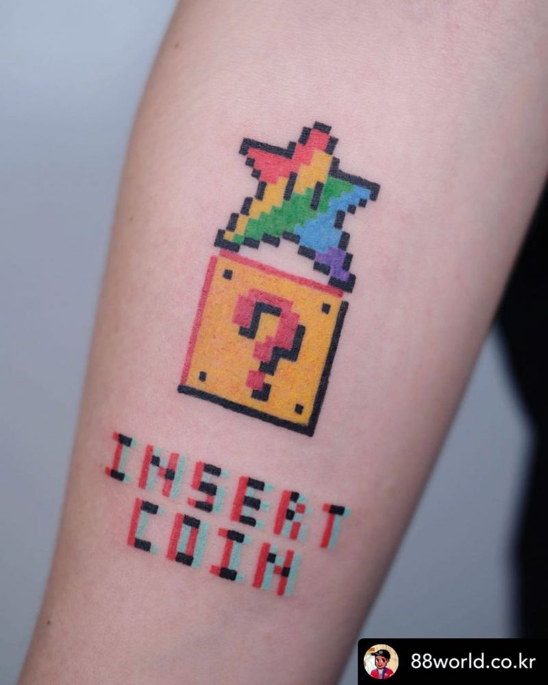 30 Pretty Pixel Tattoos You Need to Copy