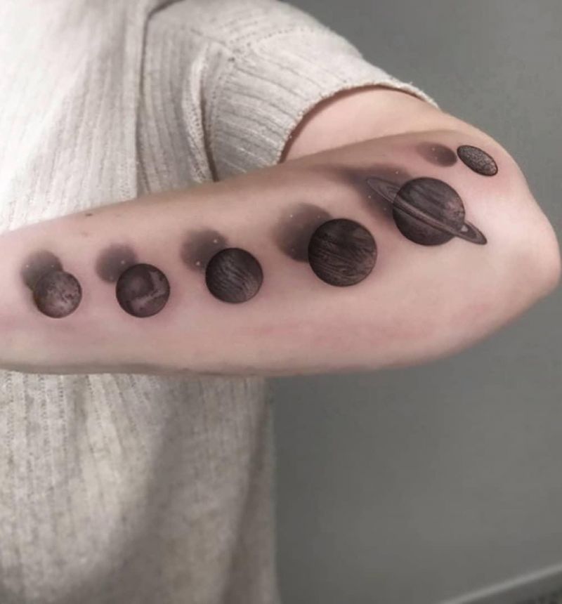 30 Pretty Solar System Tattoos You Must Love