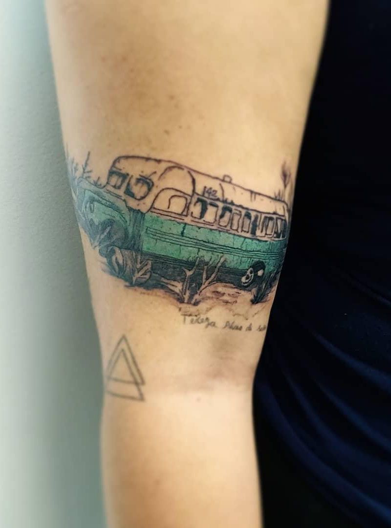 30 Pretty Bus Tattoos You Can Copy